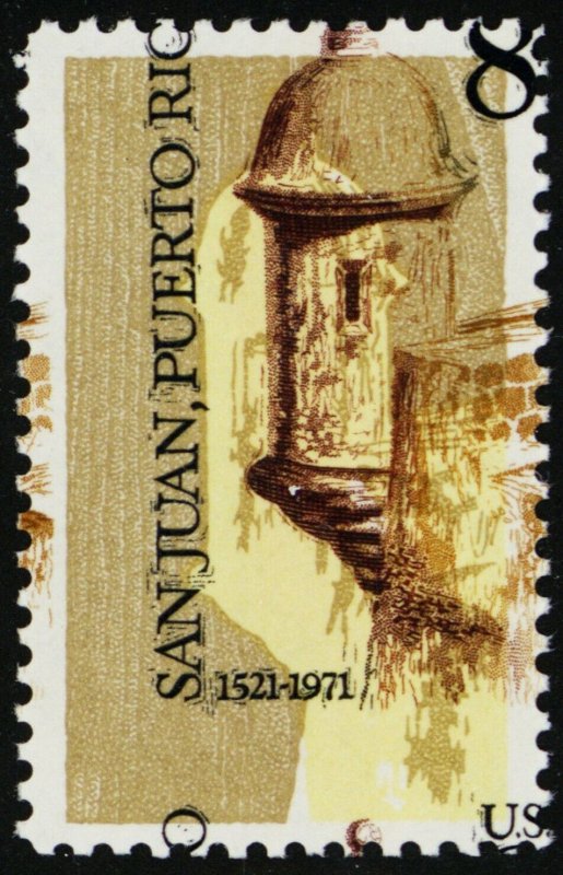 1437, MNH 8¢ Puerto Rico Stunning Color Shift Error Freak ** Stuart Katz 