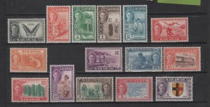 SARAWAK1950 # 180-194 an attractive set $5 NH $2 light crease rest VF*