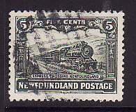 Newfoundland-Sc#167- id7-used 5c Train-1929-31-well centered-