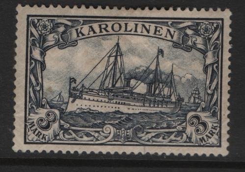 CAROLINE ISLANDS, GERMAN 18 MINT HINGED REMNANTS YACHTS