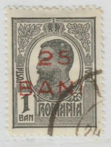 1918 Romania Red Surcharged 25b on 1b Used A18P26F796-