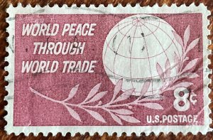 US #1129 Used Single World Peace Through World Trade SCV $.25 L28