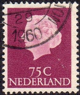 Netherlands 358 - Used - 75c Queen Juliana (1953)