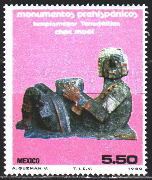 Mexico. 1980. 1723 from the series. Prehistoric Monument, Chuck-Mold. MNH.