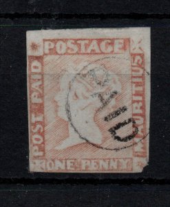 Mauritius 1848 1d dull vermillion SG11 Scarce fine used Cat Val £2500 WS38907