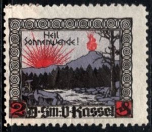 Vintage Germany Poster Stamp Hail Solstice! Kassel MNH