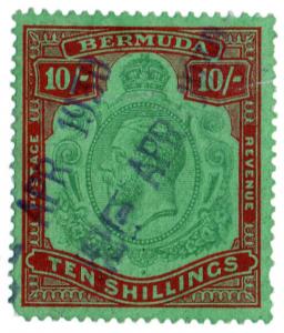 (I.B) Bermuda Revenue : Duty Stamp 10/-