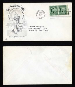 # 908 First Day Cover addressed with Artcraft cachet dated 2-12-1943