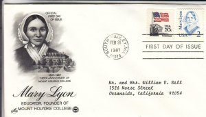 1987, Mary Lyon, Artcraft/PCS, FDC (E8586)