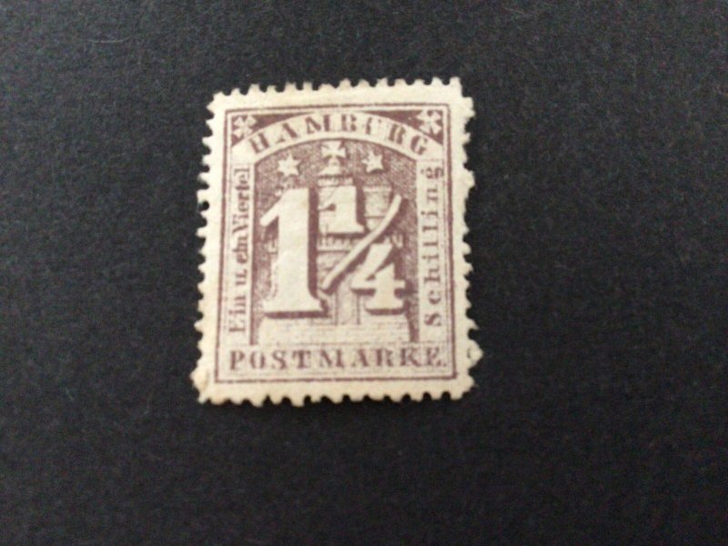 Germany Hamburg 1864 lilac  stamp 58388 