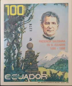 OH) 1988 ECUADOR,  SALESIAN BROTHERS IN ECUADOR - BOSCO - MONUMENT, MOUNTAIN, MO