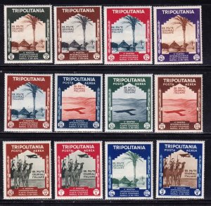 Tripolitania stamps #73 - 78, C43 - 48, MLH,  full set