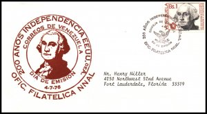 Venezuela 1151 George Washington Typed FDC