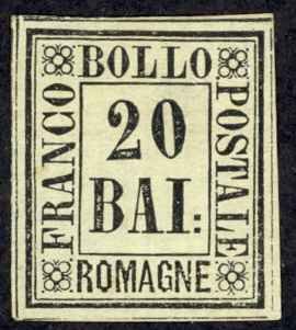 Italy Romagna Sc# 9 MH 1859 20b Definitives