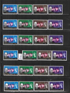 BRITISH EMPIRE-1966 CHURCHILL ISSUE (NO DOMINICA) 132 STAMPS - MINT NEVER HINGED