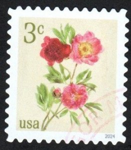 SC# 5899 - (3c) - Peonies - USED single