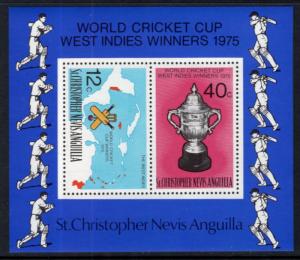 St Kitts Nevis 323a Cricket Souvenir Sheet MNH VF