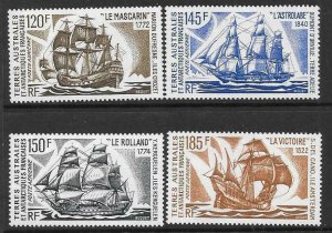 FRENCH SOUTHERN & ANTARCTIC TERRITORIES SG85/88 1973 ANTARCTIC SHIPS  MNH