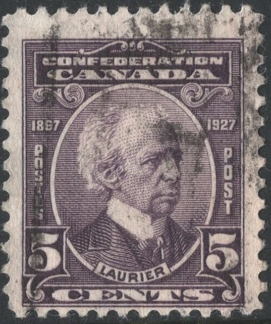 Canada SC#144 5¢ Sir Wilfrid Laurier (1927) Used
