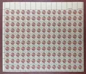 Scott 1728 INDIAN HEAD PENNY Sheet of 150 US 13¢ Stamps MNH 1978