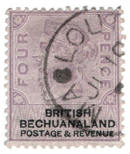 (I.B) British Bechuanaland Revenue : Duty Stamp 4d