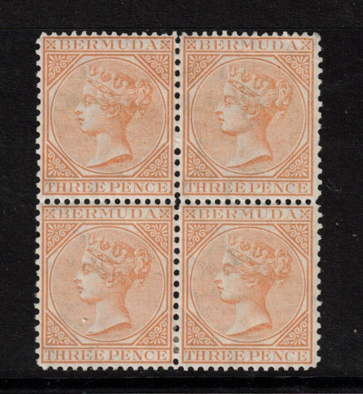 Bermuda #7 (SG #10) Very Fine Mint Block Full Original Gum Lightly Hinged