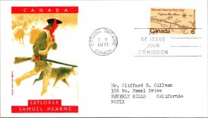 Canada 1971 FDC - Explorer Samuel Hearne - Ottawa, Ont - Single - J4004