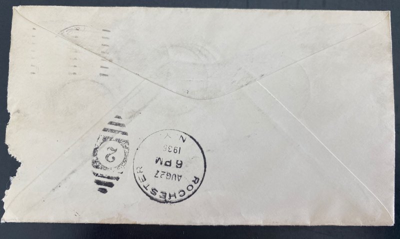 1936 Rochester NY USA Cover Locally Used Suffrage For Women Stamp