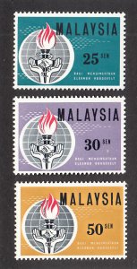 Malaysia Scott #9-11 MH
