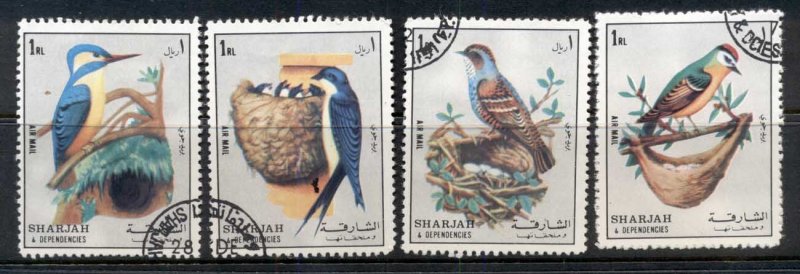 Sharjah 1972 Mi#1308-1311 Birds CTO