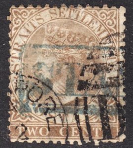 Malaya Straits Settlements Scott 10 wtmk CC F+ used.  FREE...