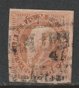 MEXICO-Queretaro-S.Juan 33, 25¢ 137-866 Sub-C 41 MAXIMILIAN ENGR USED VF (1477)