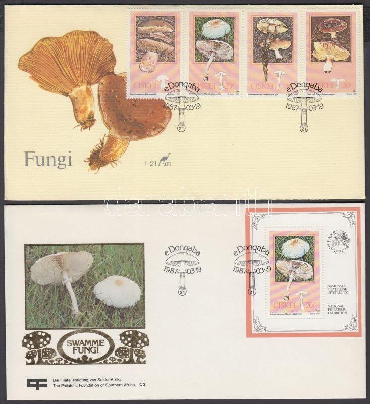 South Africa Ciskei stamp Mushrooms 2 FDC Cover 1987 Mi 110-113 + 2 WS142795