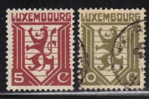 Luxembourg #195-96 ~ Cplt Set of 2  ~ Unused, Used ~ Hm, HMR  ( 1930 )