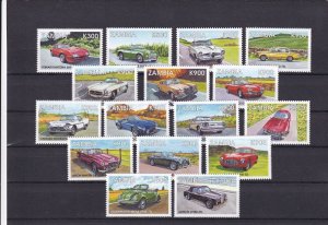 SA19g Zambia 1998 Cars mint stamps