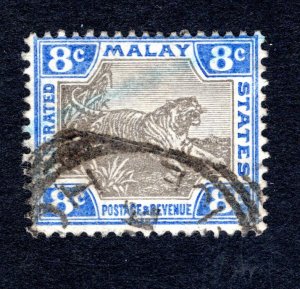 Federation of Malaya SC #22a  F/VF, Used, ultramarine & gray, CV $9.50 ..3700016