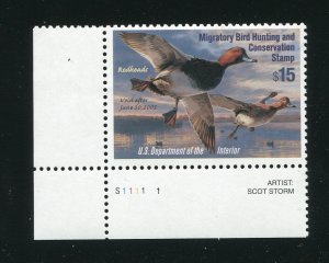 RW70 Snow Geese Federal Duck Stamp Corner Tab MNH 2003