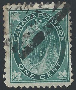 Canada #67 1c Maple Leaf Issue - Queen Victoria