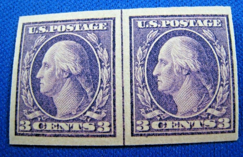 UNITED STATES,  1916   SCOTT #484   PAIR     MLH       (U16)