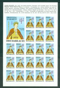 Sweden. Skaane. 1973/76. Christmas Sheet. MNH. Overprint.Queen Margrete I.Imperf