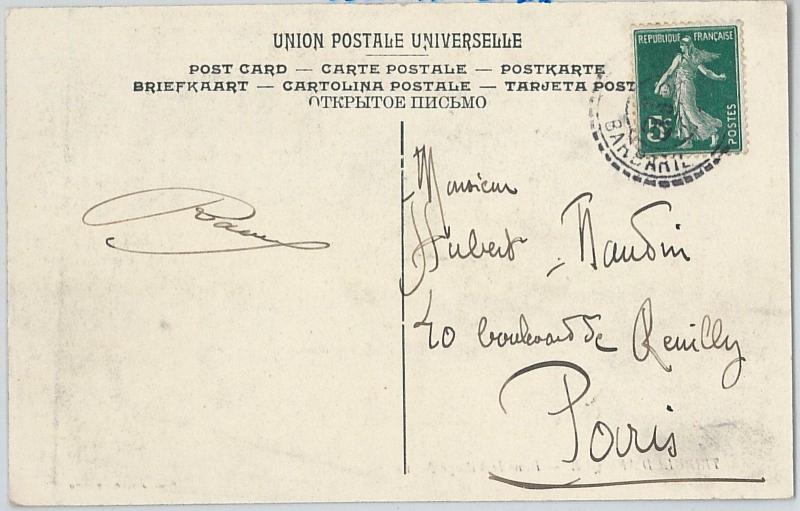 58899 - FRANCE - POSTAL HISTORY: FRENCH stamp on POSTCARD from LIBYA 1909