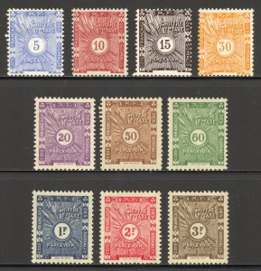 Somali Coast Scott J1-J3,J5,J14,J16-J20 Unused LH/HOG - 1915 & 1938 Postage Dues