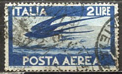 Italy; 1945: Sc. # C107 O/Used Wmk. 277 Single Stamp​