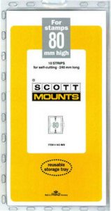 Scott/Prinz Pre-Cut Strips 240mm Long Stamp Mounts 240x80 #943 Black