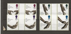 GREAT BRITAIN Sc 1814-17 NH GUTTER PAIRS of 1998 - HEALTH SERVICE