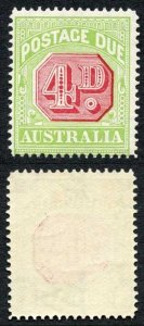 Australia SGD83ba 1912 Postage Due wmk SIDEWAYS U/M RARE Cat 1000 as mounted