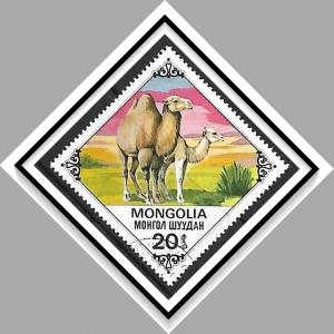 Mongolia #1040 Bactrian Camels CTO