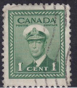 Canada 249 King George VI WWII War 1¢ 1942