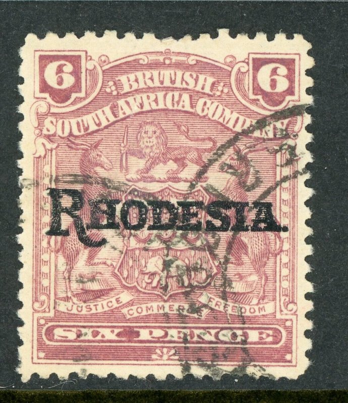 Southern Rhodesia 1909 British South Africa 6d SG #106 VFU A657