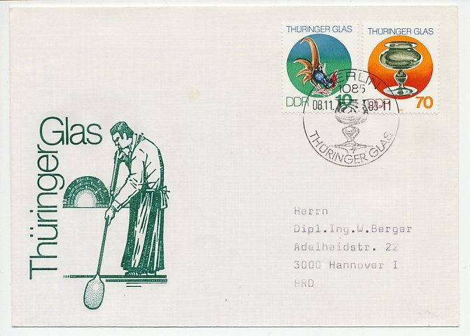 Cover / Postmark Germany / DDR 1983 Glass - Jena